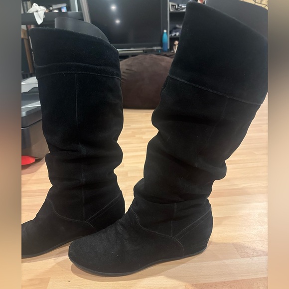Black Suede Waterproof Boots - Picture 1 of 5